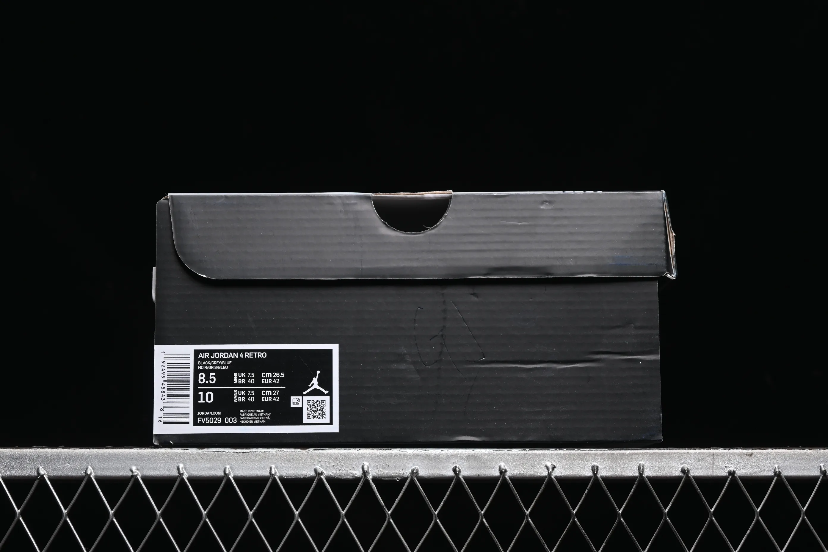 All categories Air Jordan Jordan series basketball shoes Air Jordan 4 Air Jordan 4 Retro "Lase" AJ4 Joe 4 black gray blue color FV5029-003